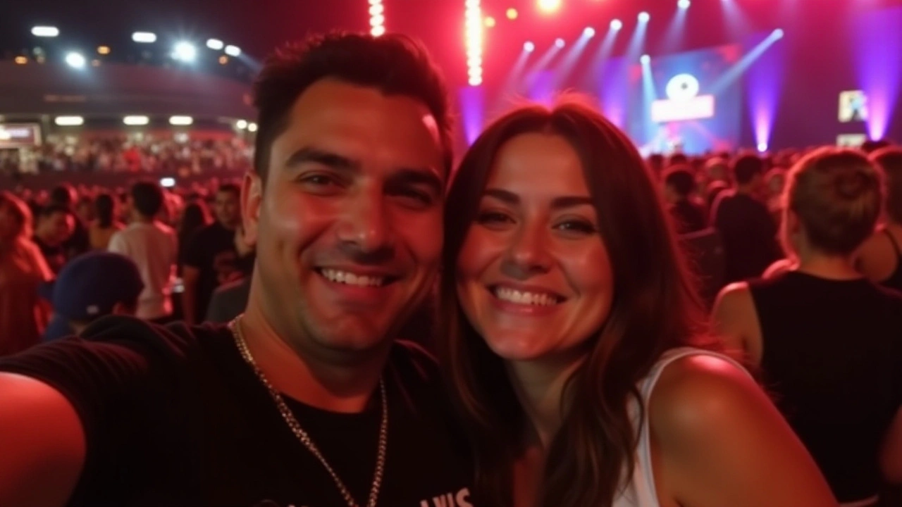 Arturo Vidal y Sonia Isaza Disfrutan de una Noche Romántica en el Concierto de Christian Nodal