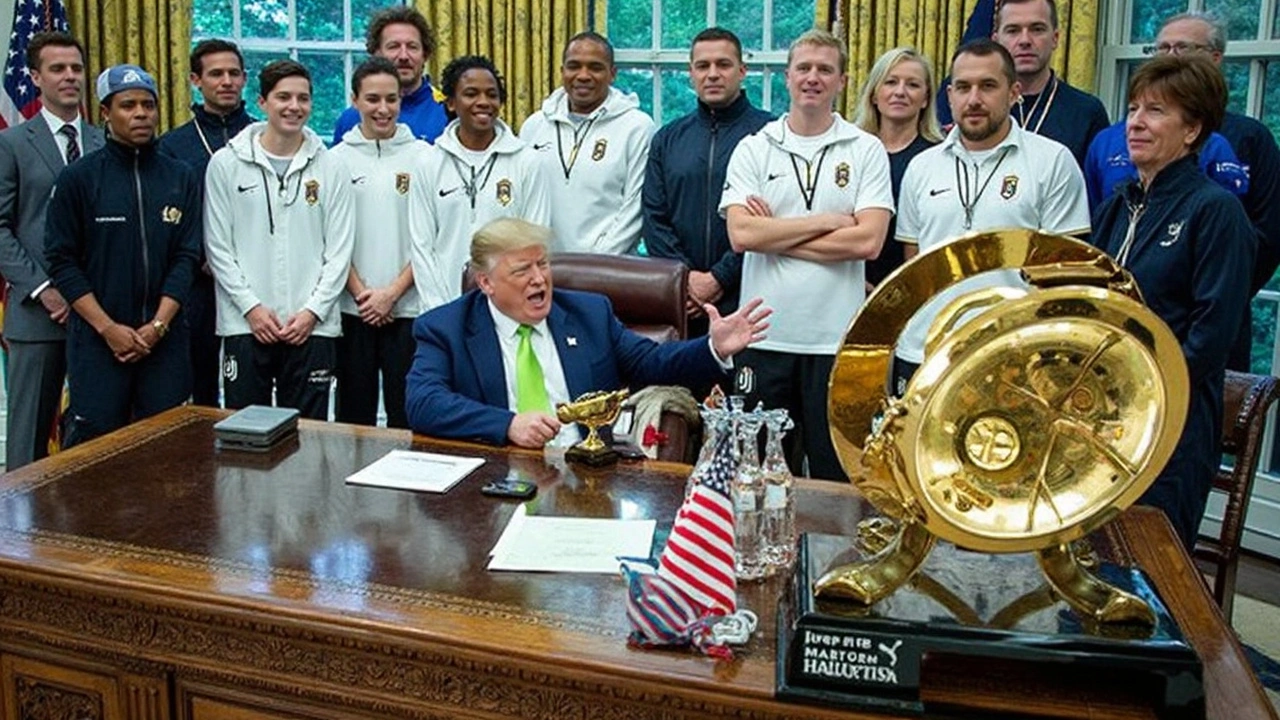 Trump recibe a Juventus en la Casa Blanca y reitera postura sobre deportistas transgénero